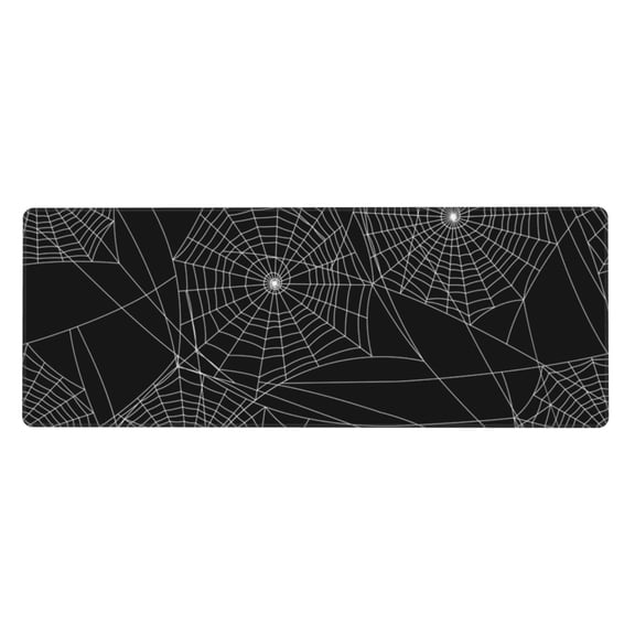 Spider Web Silhouette Halloween Mouse Pad Extended Large Gaming Mousepad Non-Slip Rubber Big Keyboard Desk Mat 31.5 X 11.8 Inch