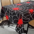 thumbnail image 1 of Spider Web Table Cloth for Rectangle Table 60x84,Waterproof Reusable Black Halloween Tablecloth for Festive Party Decoration, 1 of 6