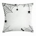 thumbnail image 1 of Spider Web Throw Pillow Cushion Cover, Spiders Bats and Little Stars Monochrome Cobwebby Design Spooky Horror Elements, Decorative Square Accent Pillow Case, 18 X 18 Inches, Black White, by Ambesonne, 1 of 2