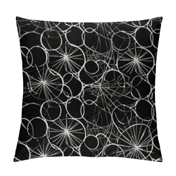 Spider Web Velvet Throw Pillow Cover Halloween Gothic Scary Netting Soft Solid Square Cushion Case Decorative Pillow Cases for Sofa Bedroom Car Black Grey "