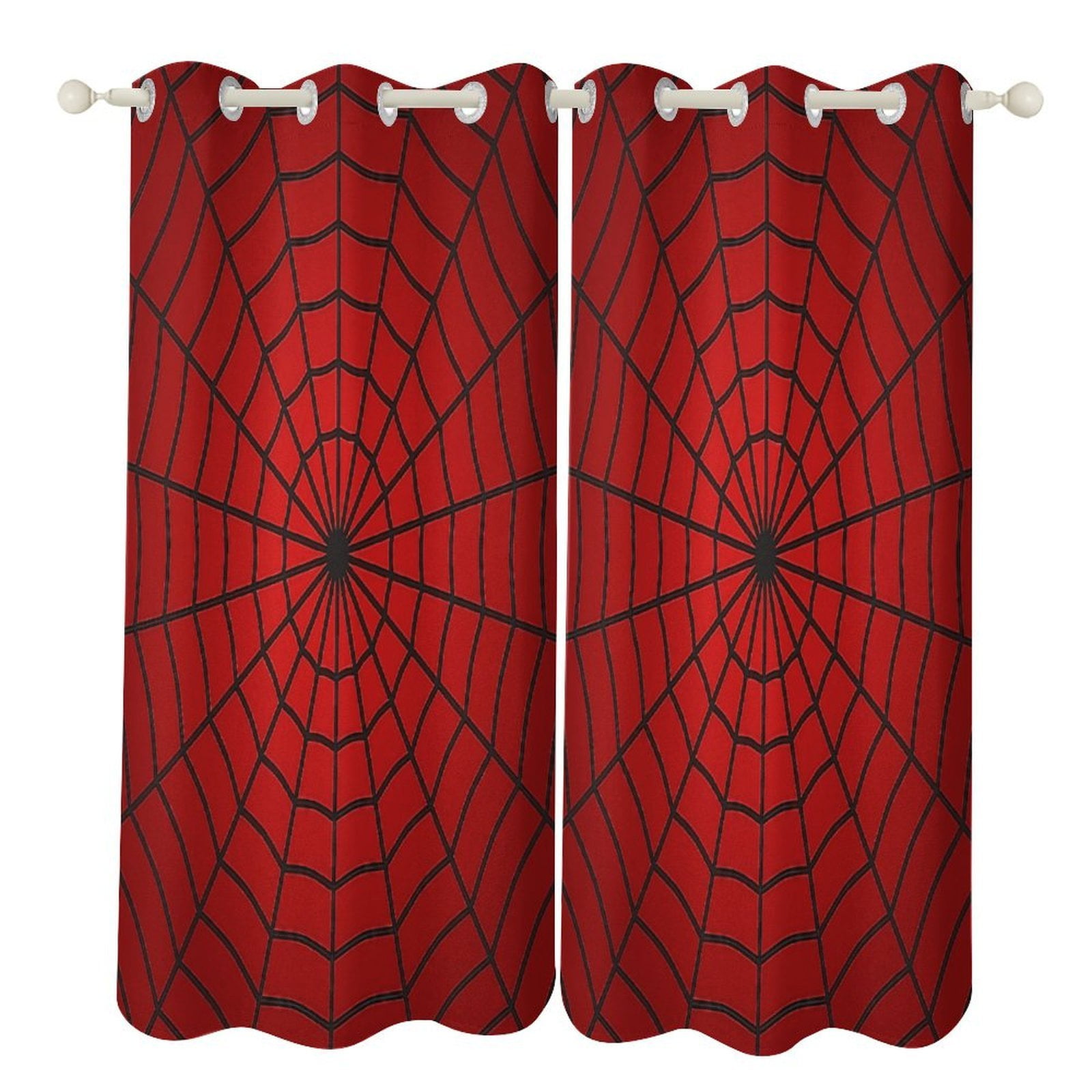 Spider Web Window Blackout Curtain 3d Printed Blackout Curtain Bedroom Living Room Hotel Window 2 Panel Shade