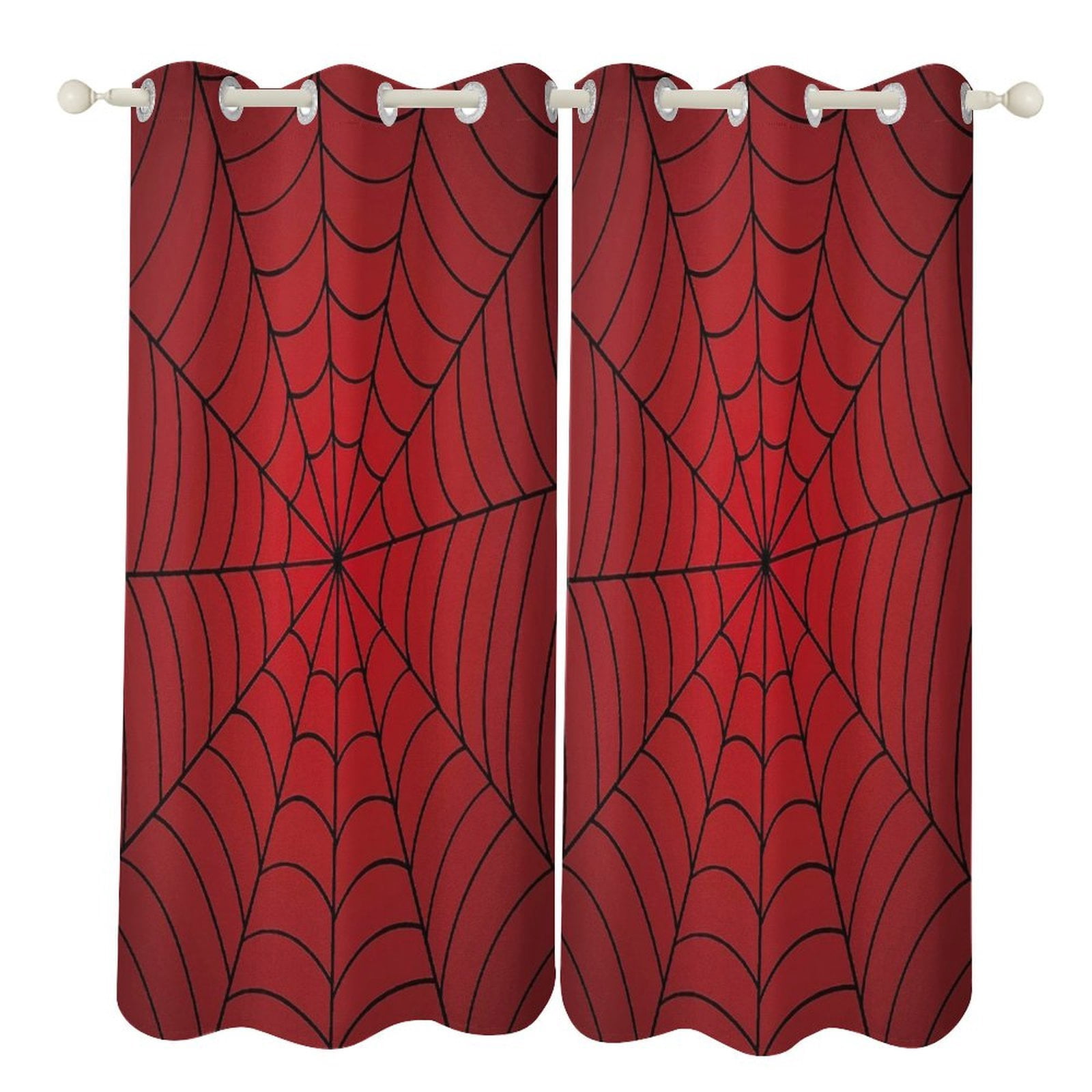 Spider Web Window Blackout Curtain 3d Printed Blackout Curtain Bedroom Living Room Hotel Window 2 Panel Shade