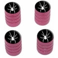 thumbnail image 1 of Spider White on Black Tire Rim Wheel Aluminum Valve Stem Caps, Multiple Colors, 1 of 1