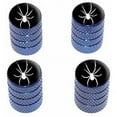 thumbnail image 1 of Spider White on Black Tire Rim Wheel Aluminum Valve Stem Caps, Multiple Colors, 1 of 1
