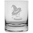 thumbnail image 1 of Spider Witch Happy Halloween Etched 11oz Crystal Rocks Whisky Glass, 1 of 1