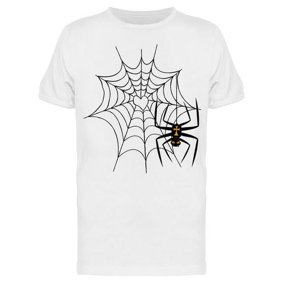 Spider With Cross On Belly T-Shirt Men -Image by Shutterstock, Male Small