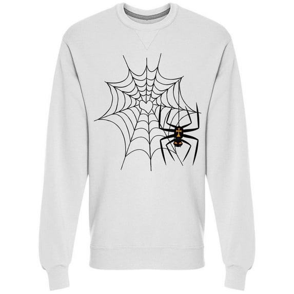 Spider With Heart-shaped Web Sweatshirt Men -Image by Shutterstock, Male x-Large