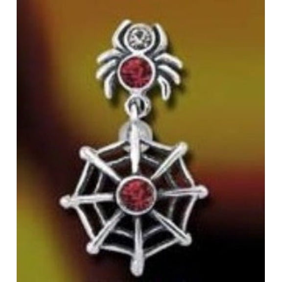 Spider and Web Navel Ring