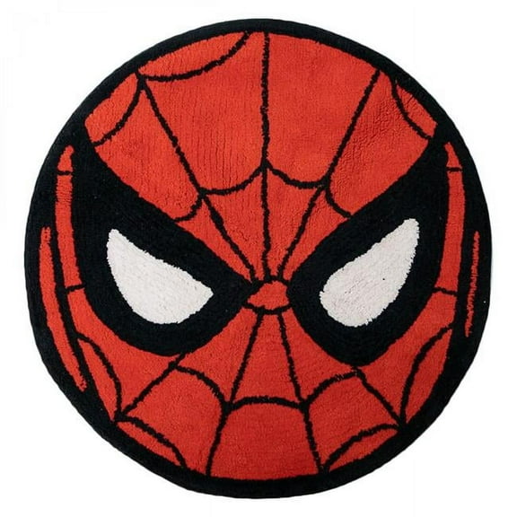 Spider-man 849604 Mask Round Tufted Bath Rug, Red