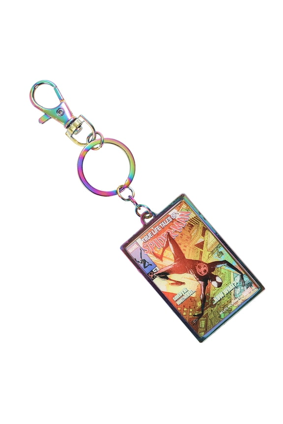 Spider-man: Across the Spider-verse Metal Keychain with Digital Print Artwork