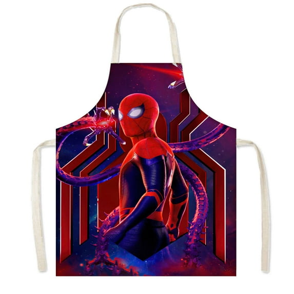 Spider-man America Chef Aprons Adjustable, BBQ Waterproof & Oil-Proof Aprons Cute Gifts 75x65cm