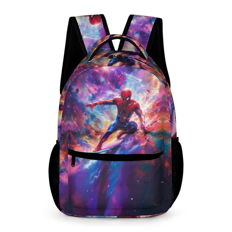 Spider-man Backpack, Shoulder School Backpacks with Side Mesh