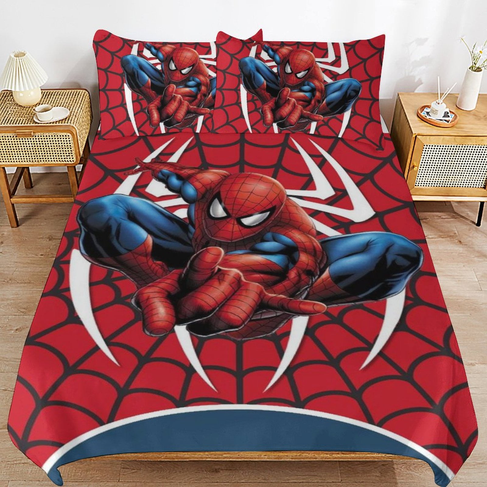 Spider man シーツ Amazon.com: Marvel Spiderman Spidey VS 7 Piece Full Size Bed