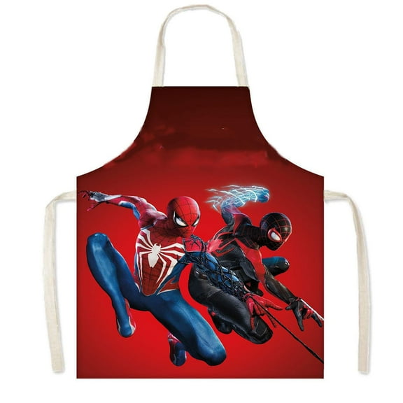 Spider-man Chef Aprons Adjustable, BBQ Waterproof & Oil-Proof Aprons  Cute Gifts  75x65cm