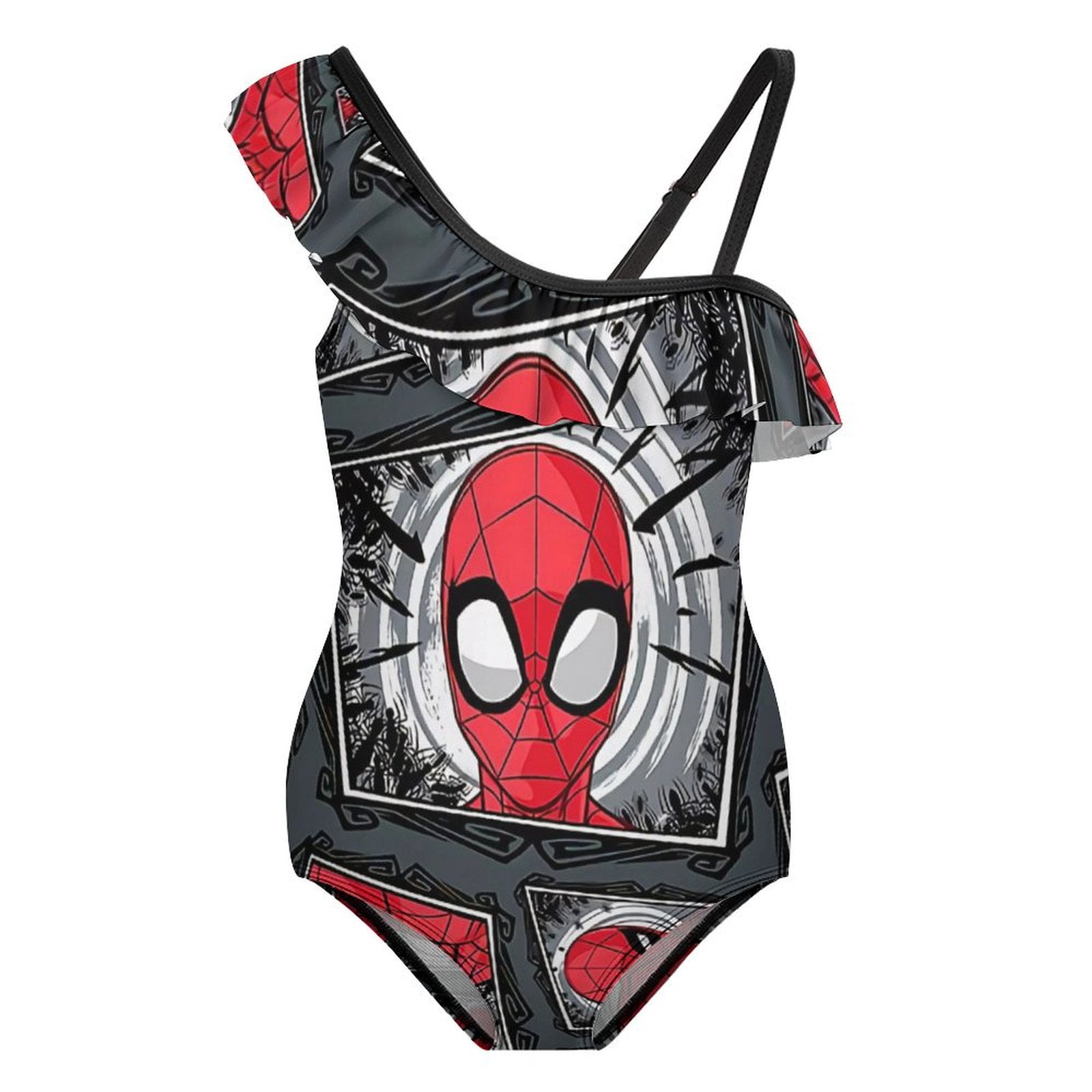 Spiderman Girls Swimsuit One Piece Swimsuits Ruffle Bathing Suit Kids — free download
