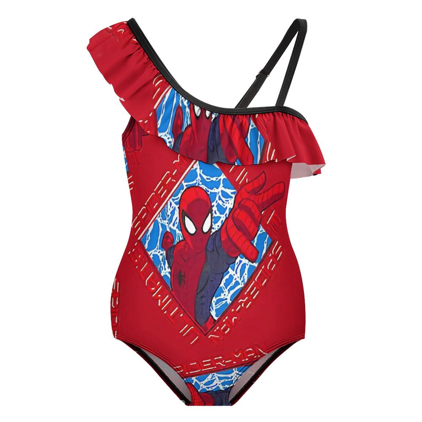 Spiderman Girls Swimsuit One Piece Swimsuits Ruffle Bathing Suit Kids — free download