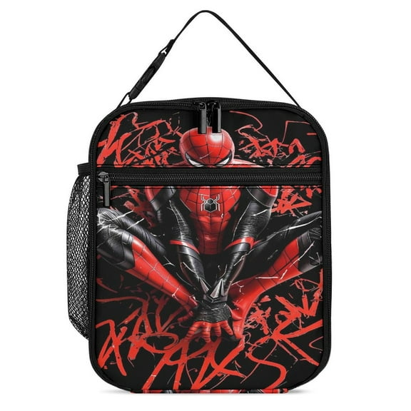 Spider-man Lunch Box, Large Capacity Durable Reusable Lunch Bag Leakproof Portable Suitable For Travel Work Office Picnic