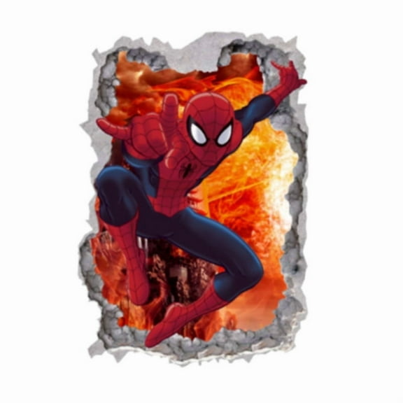 Spider-man Wall Sticker  3D Wall Sticker Children wall sticker Cartoon character wall sticker Cartoon background Wall decoration Birthday gift Children bedroom decoration 55*40CM