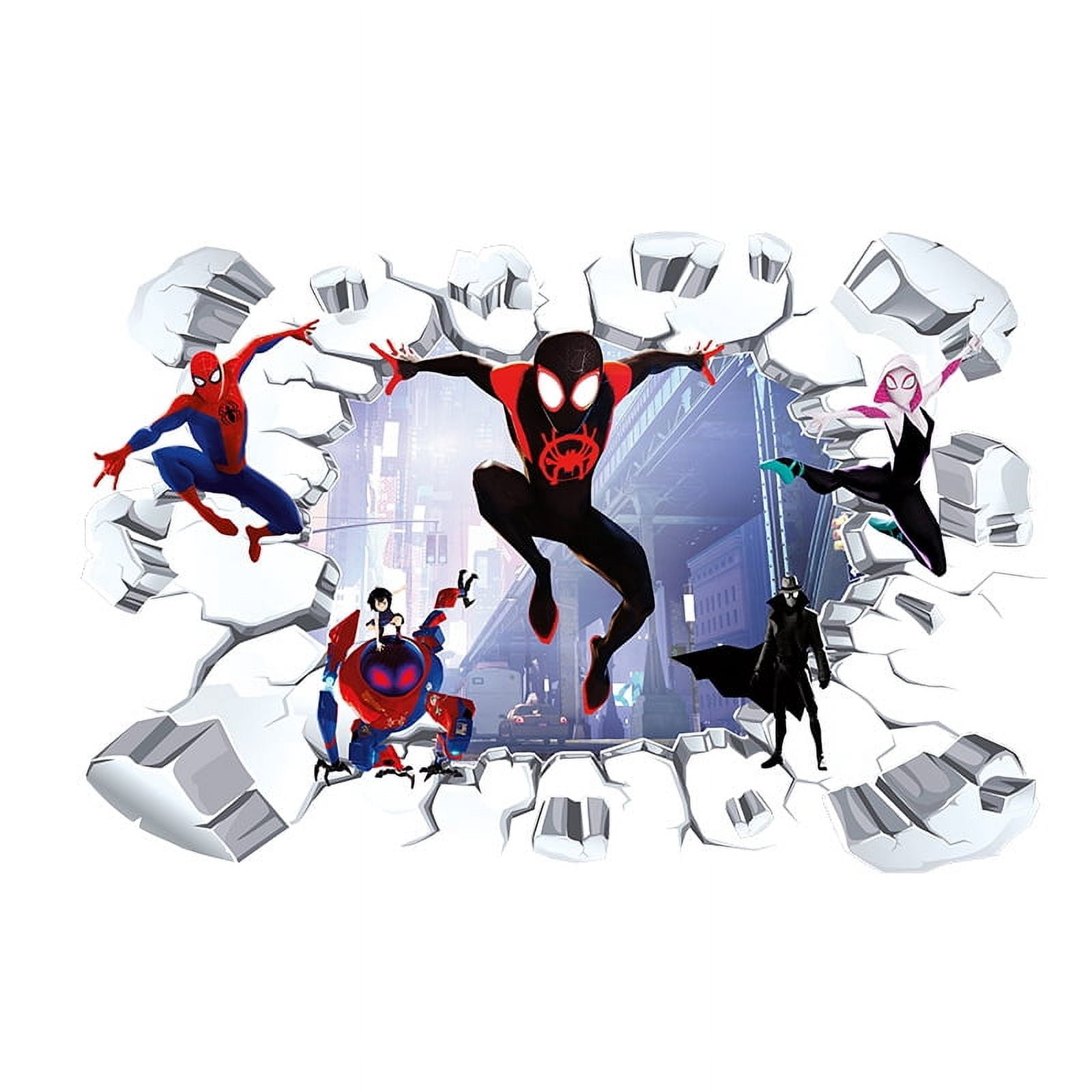 Spider-man Wall Stickers Marvel Avengers 3D Wall Stickers Children wall ...