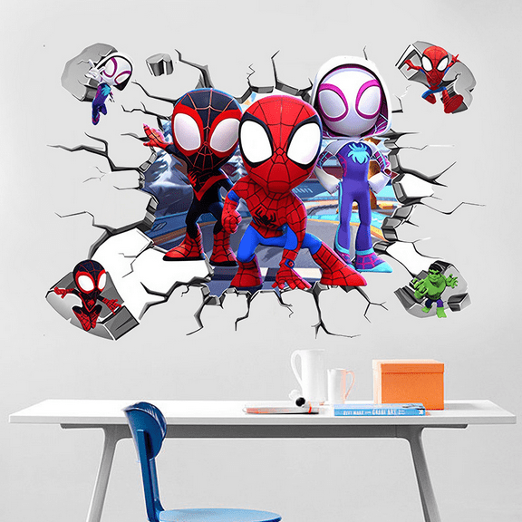 Wall Stickers  3D Wall Stickers Children wall stickers Cartoon characters wall stickers Cartoon background wall decoration Children's bedroom decoration 60*40CM