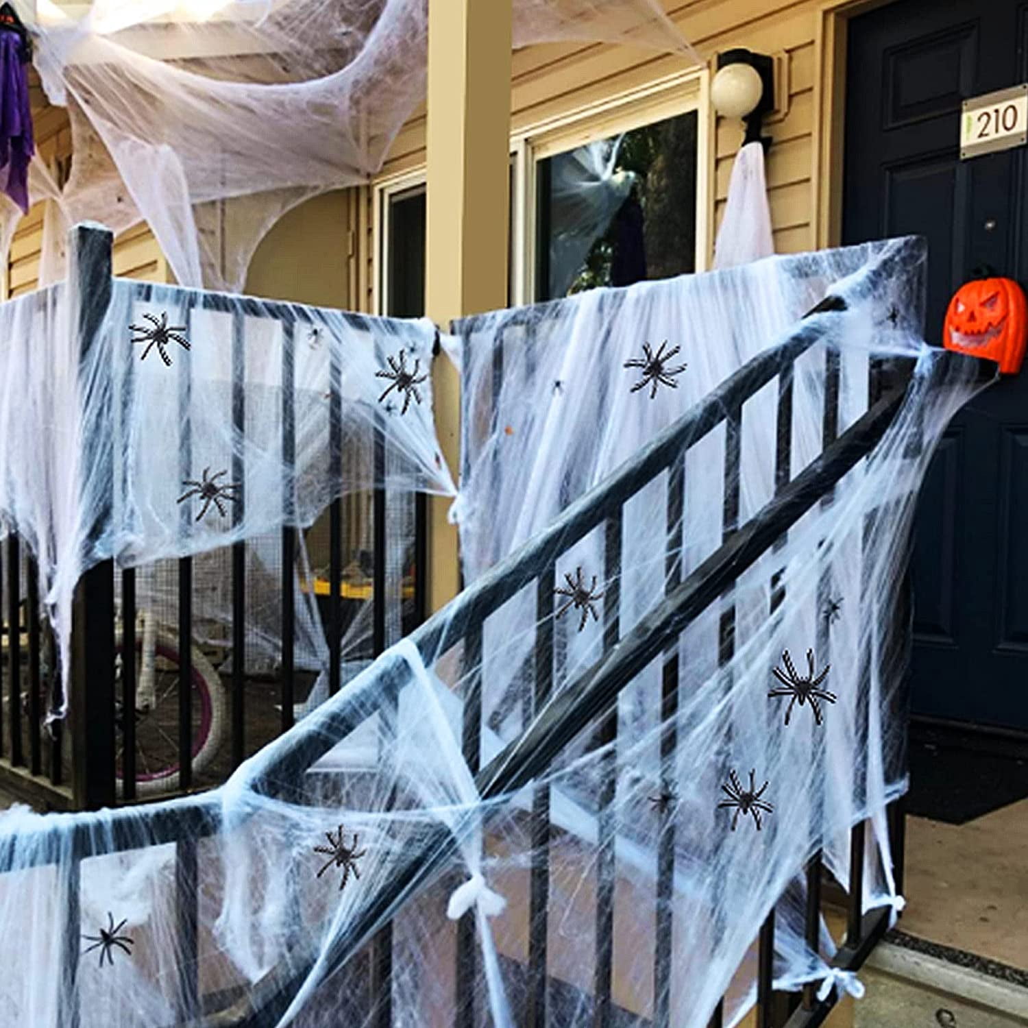 Spider s Halloween Decorations Outdoor 1000 Sqft Stretchable