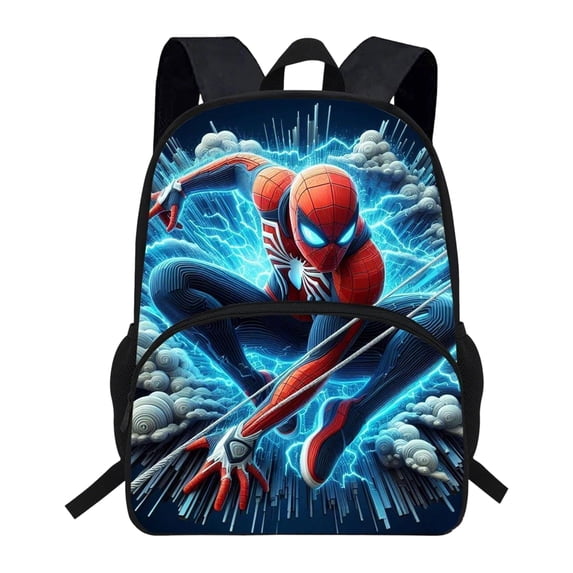 SpiderHero 3D Print Backpack, Durable Oxford Cloth School Bookbag for Boys