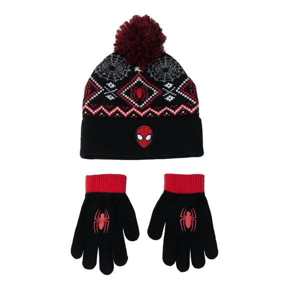 SpiderMan Boys Beanie Hat & Glove Set