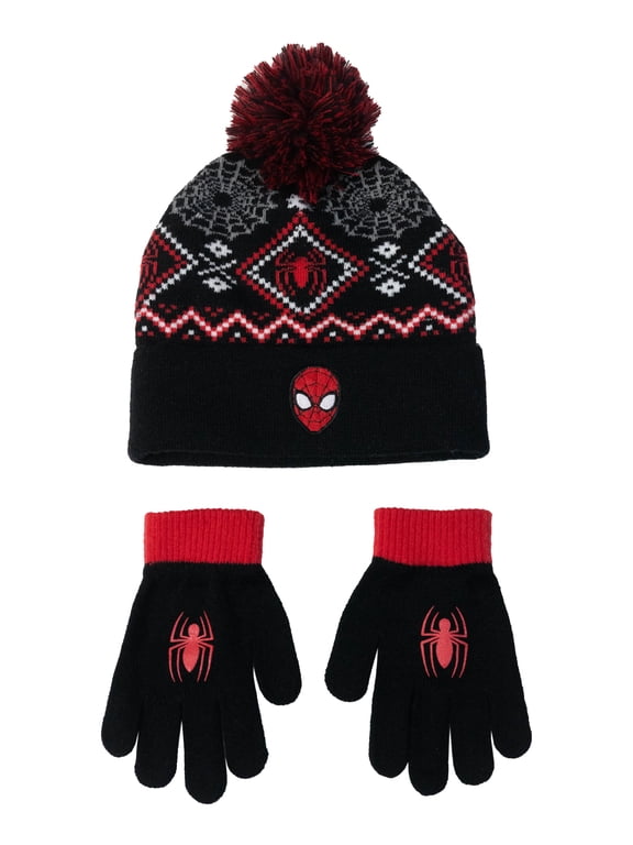 SpiderMan Boys Beanie Hat & Glove Set