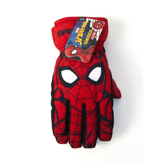SpiderMan Boys Ski Gloves, Red
