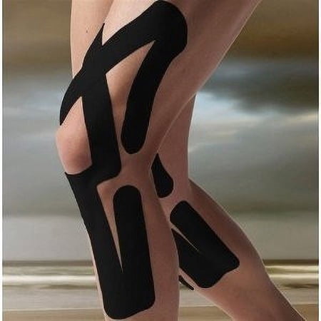 SpiderTech Full Knee One Piece Pre-Cut Tape, Black