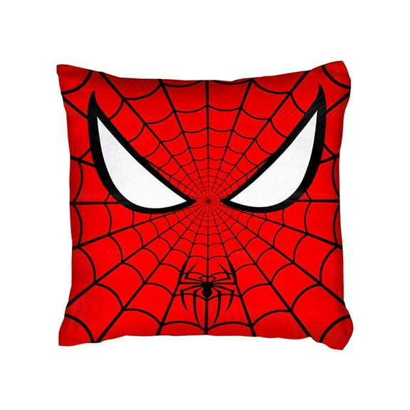 SpiderWeb Printed Cushion Covers Hidden zipper closure Double Sided Decorative Pillowcases Front Back Both Painted Superhero Cartoon Car decoration Home Sofa 18X18inch(45X45CM)