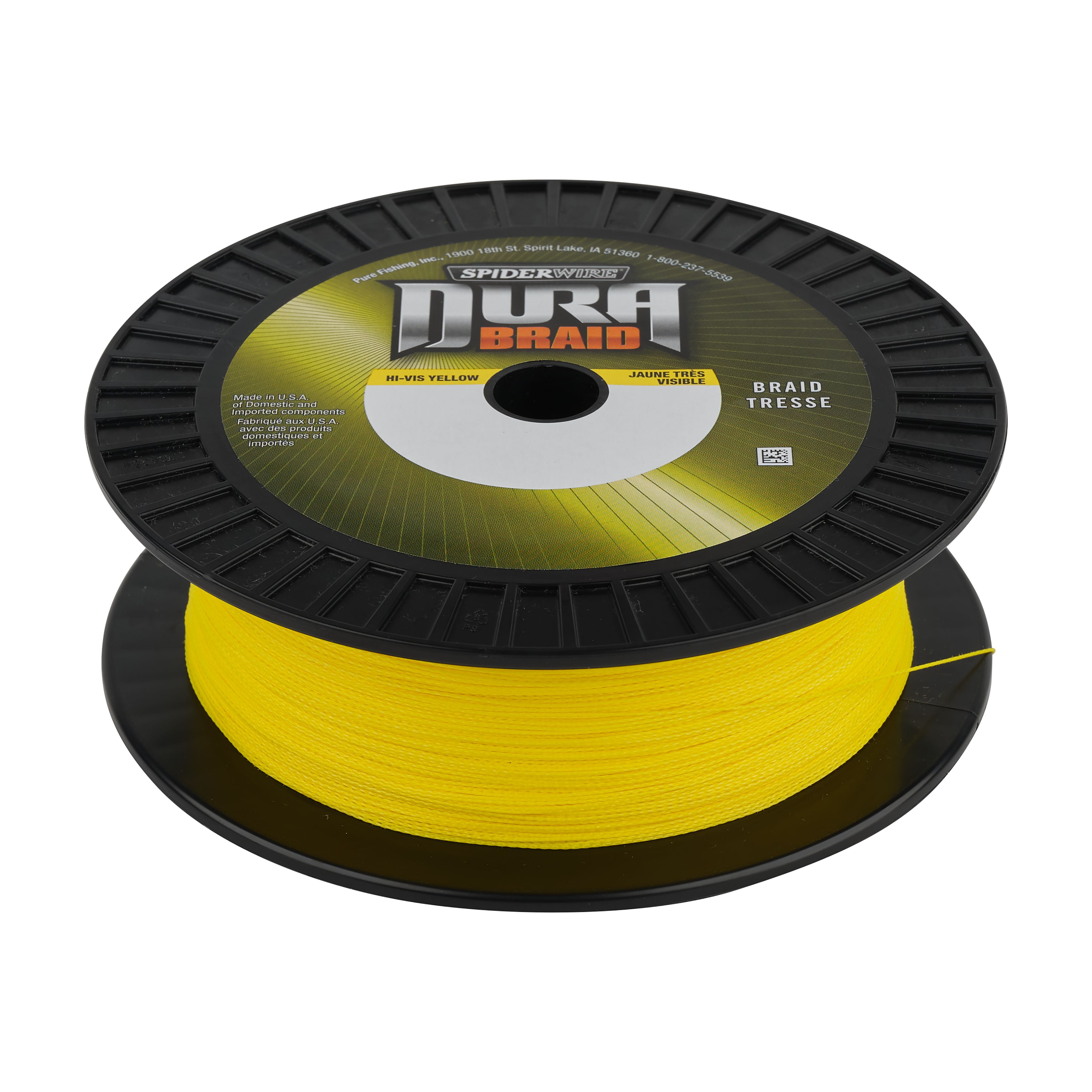 SpiderWire DuraBraid Fishing Line, Hi-Vis Yellow, 15 lb Test Strength, 500 yd