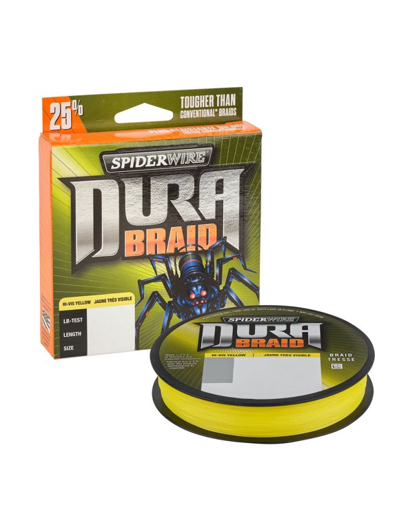 DuraBraid Fishing Line, Hi-Vis Yellow, 30 lb Test Strength, 150 yd