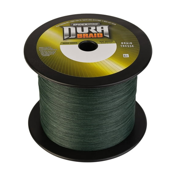 SpiderWire DuraBraid Fishing Line, Moss Green, 30 lb Test Strength, 3000 yd