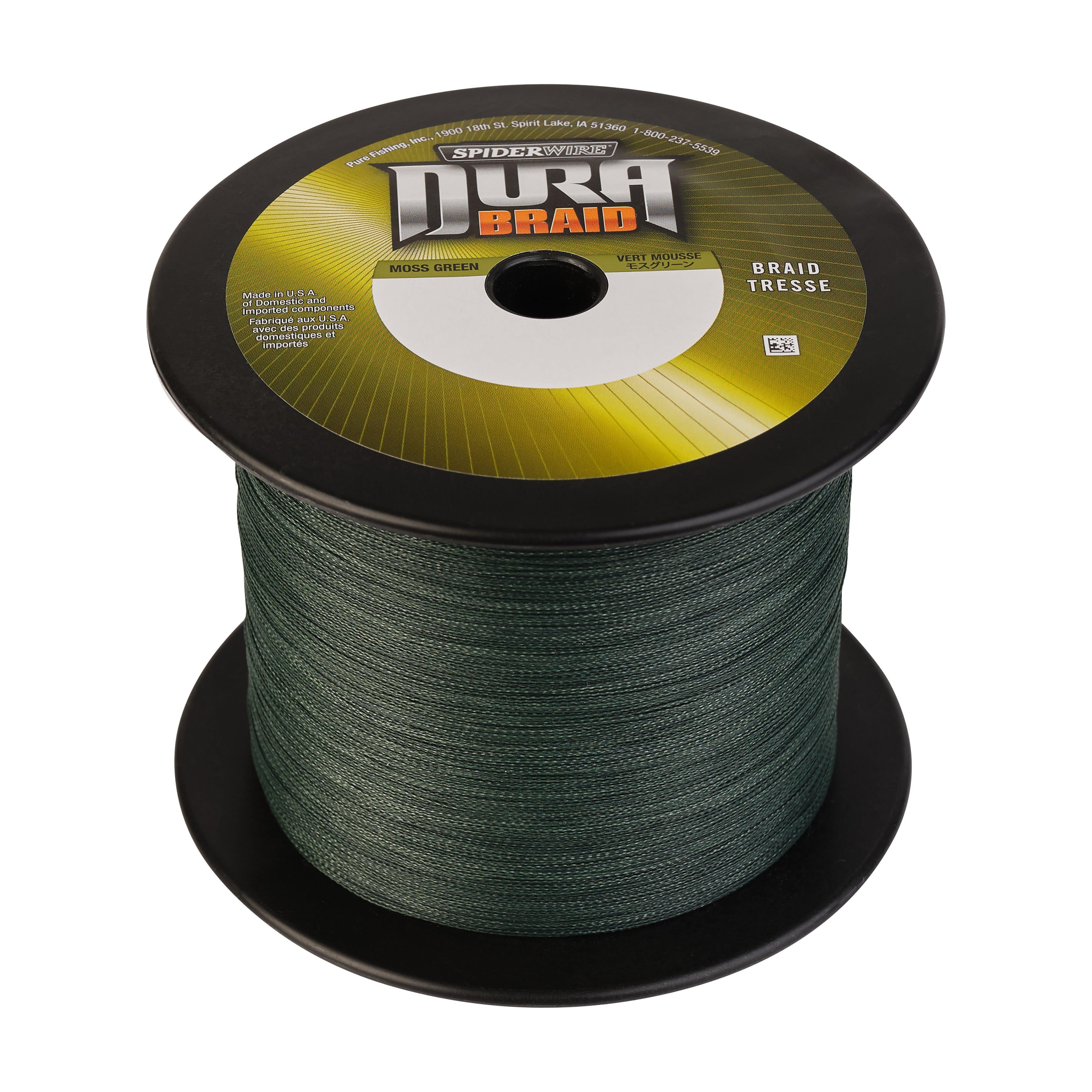 SpiderWire DuraBraid Fishing Line, Moss Green, 8 lb Test Strength, 3000 yd