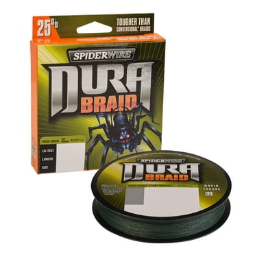 SpiderWire DuraBraid Fishing Line, Moss Green, 20 lb Test Strength, 150 yd