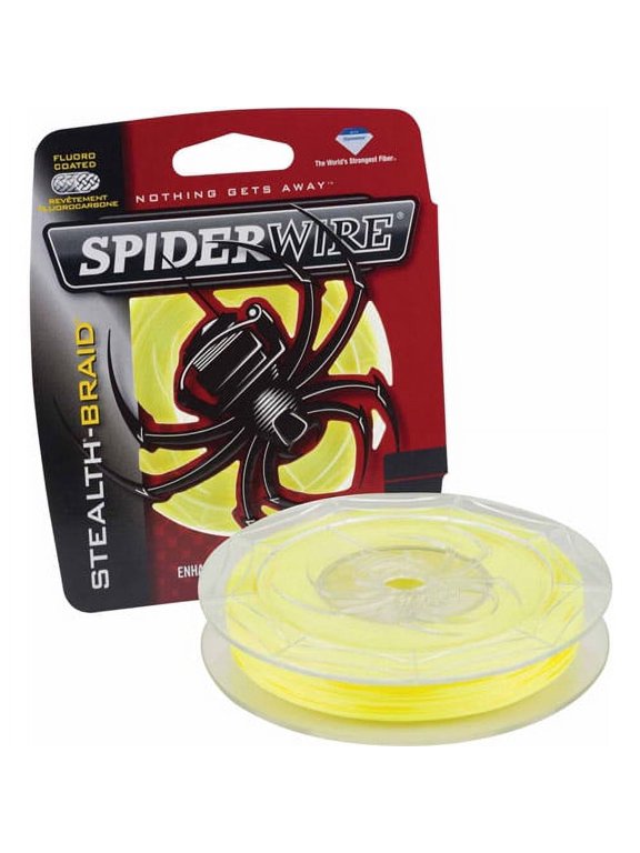 Stealth® Braid Fishing Line, Hi-Vis Yellow, 6 lb Test Strength, 125 yd
