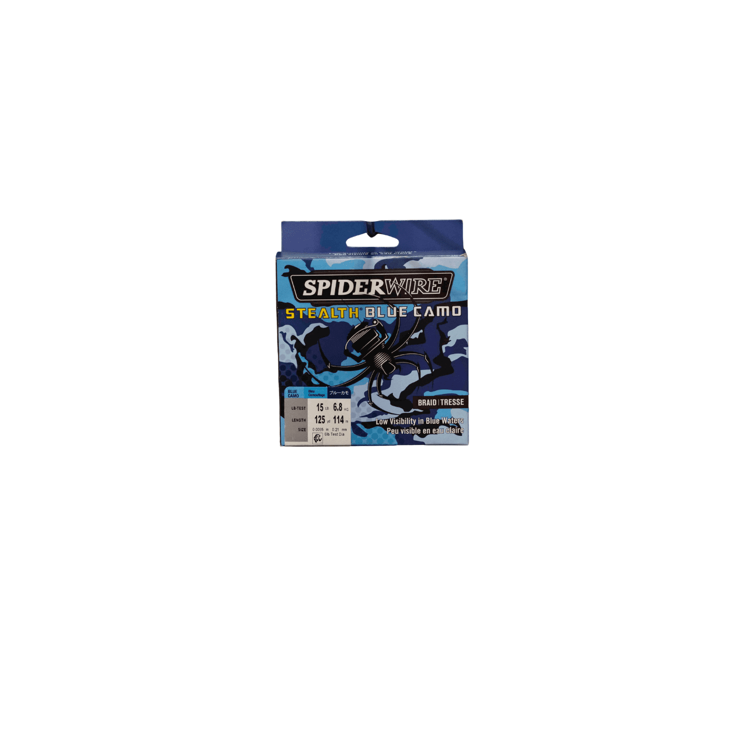 SpiderWire Stealth® Blue Camo Braid Fishing Line, Blue Camo, 15 lb Test Strength, 125 yd
