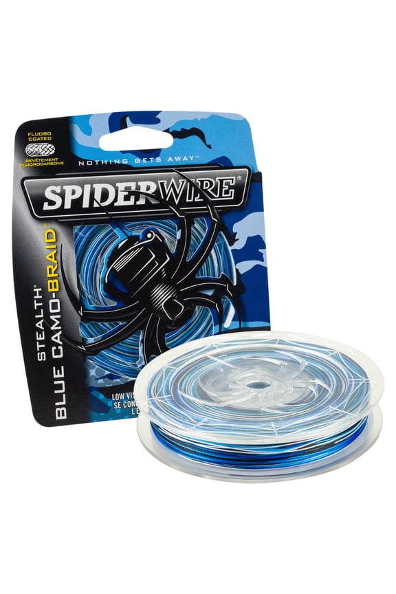 Stealth® Blue Camo Braid Fishing Line, Blue Camo, 20 lb Test Strength, 200 yd