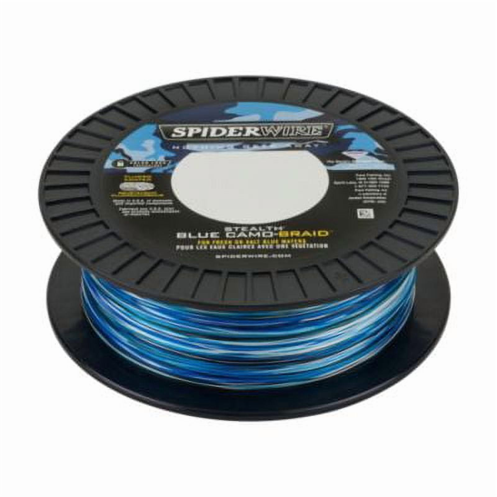 SpiderWire Stealth® Blue Camo Braid Fishing Line, Blue Camo, 80 lb Test Strength, 500 yd
