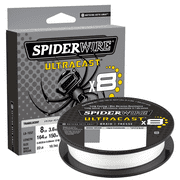 SpiderWire Ultracast® Braid Fishing Line, Invisibraid-Translucent, 100 lb Test Strength, 164 yd