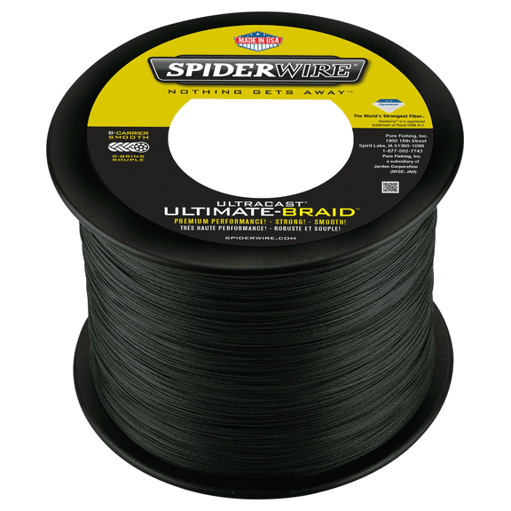 SpiderWire Superline Ultracast Braid, Moss Green, 65lb Fishing Line