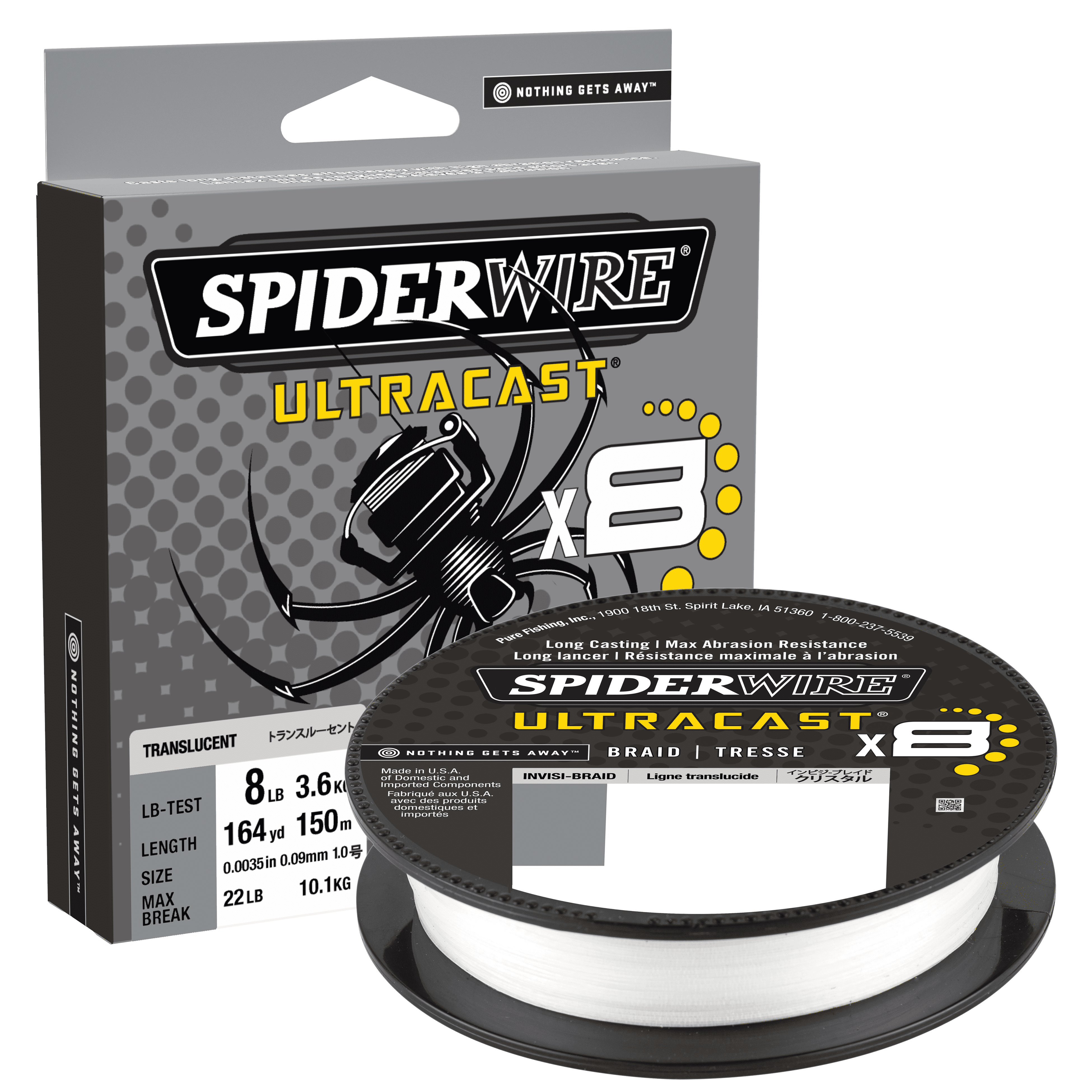 SpiderWire Superline Ultracast Braid, Translucent, 10lb