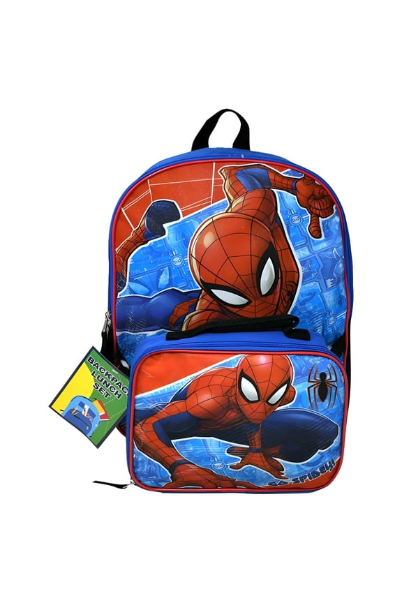 Spiderman 16" Backpack with Lunch Bag