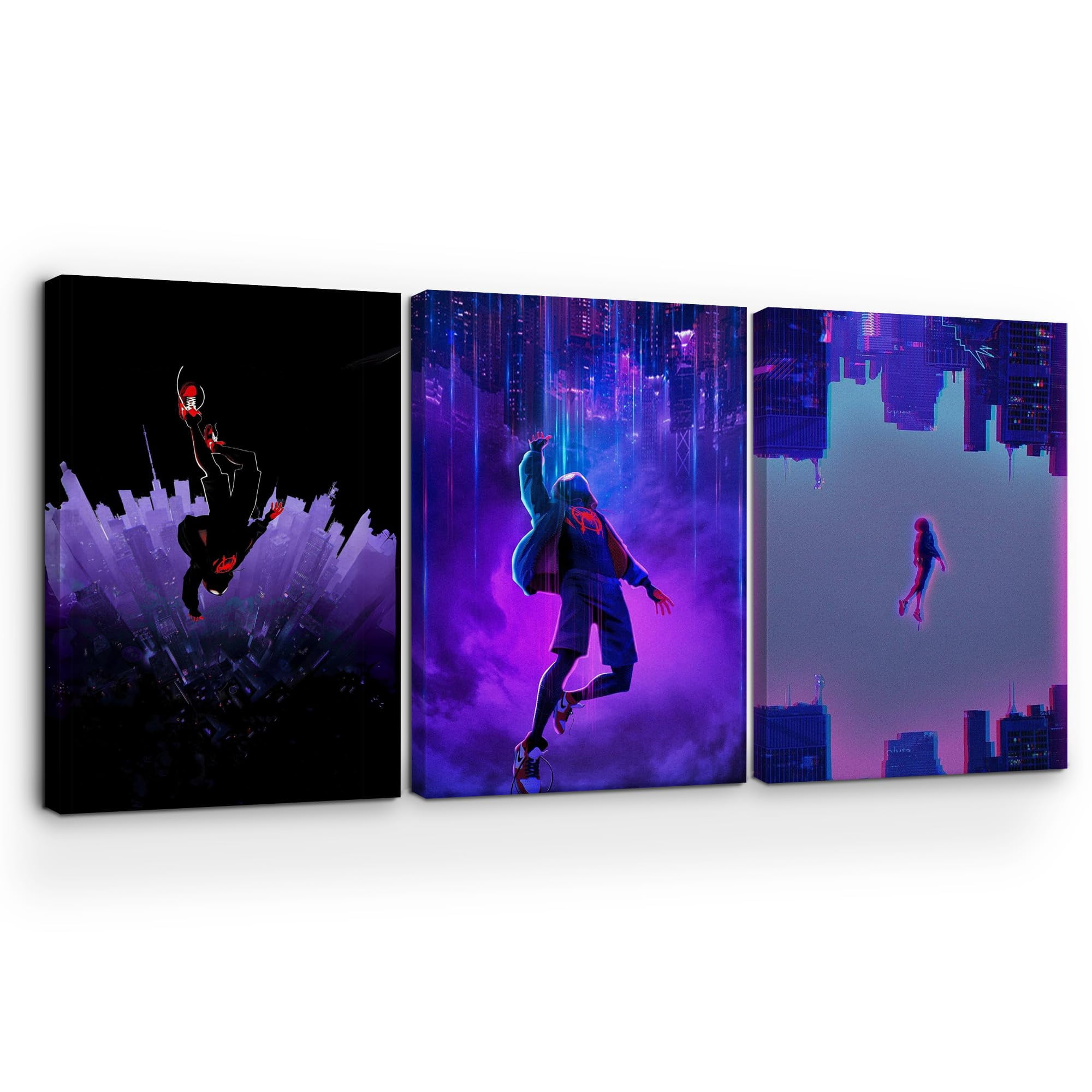 Spiderman 2 Canvas Wall Art by DreamController Set of 3 - 16x24 inches ...