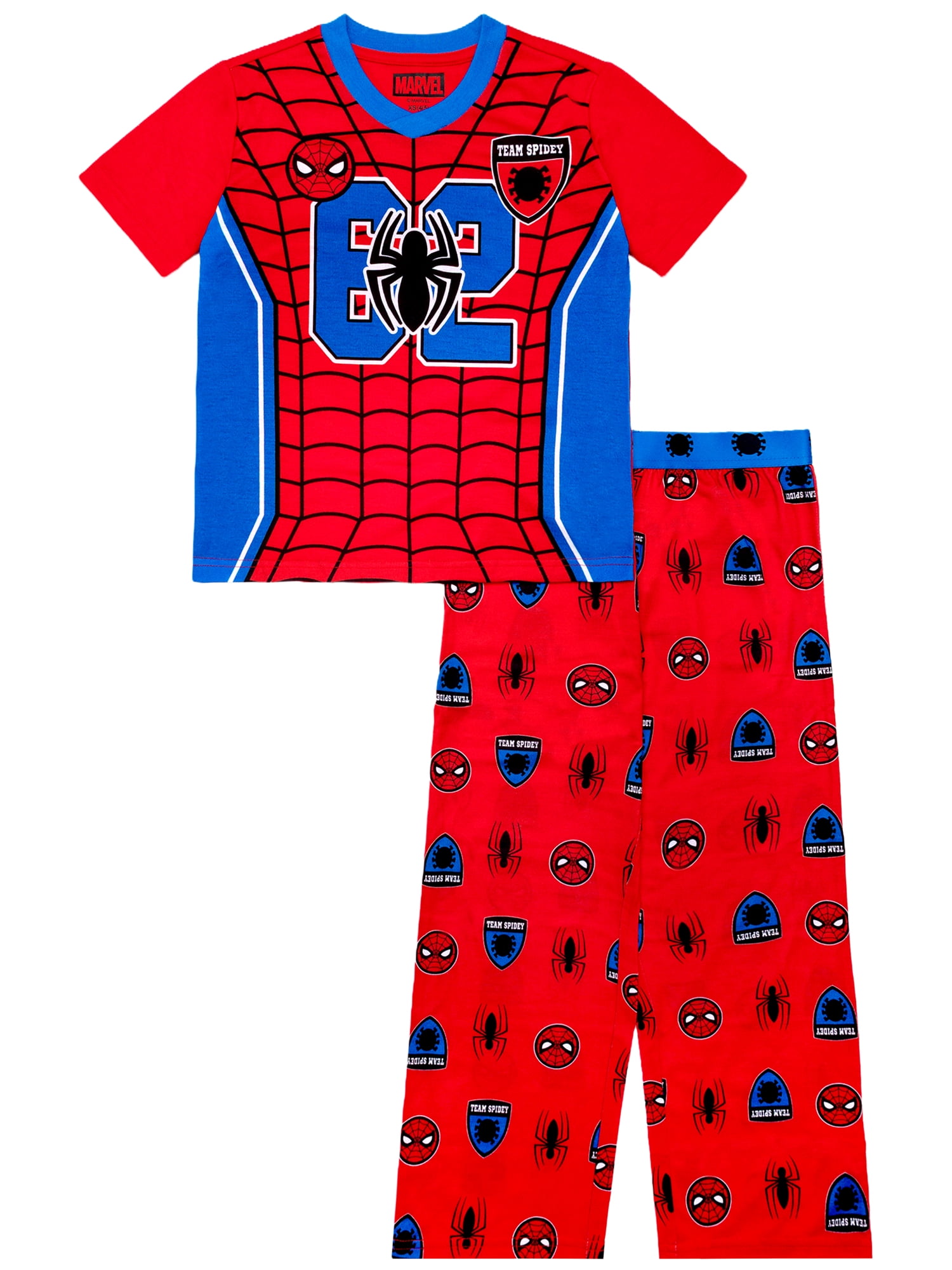 Spiderman 2-Piece Short Sleeve and Pant Pajama Set, Sizes 4-12