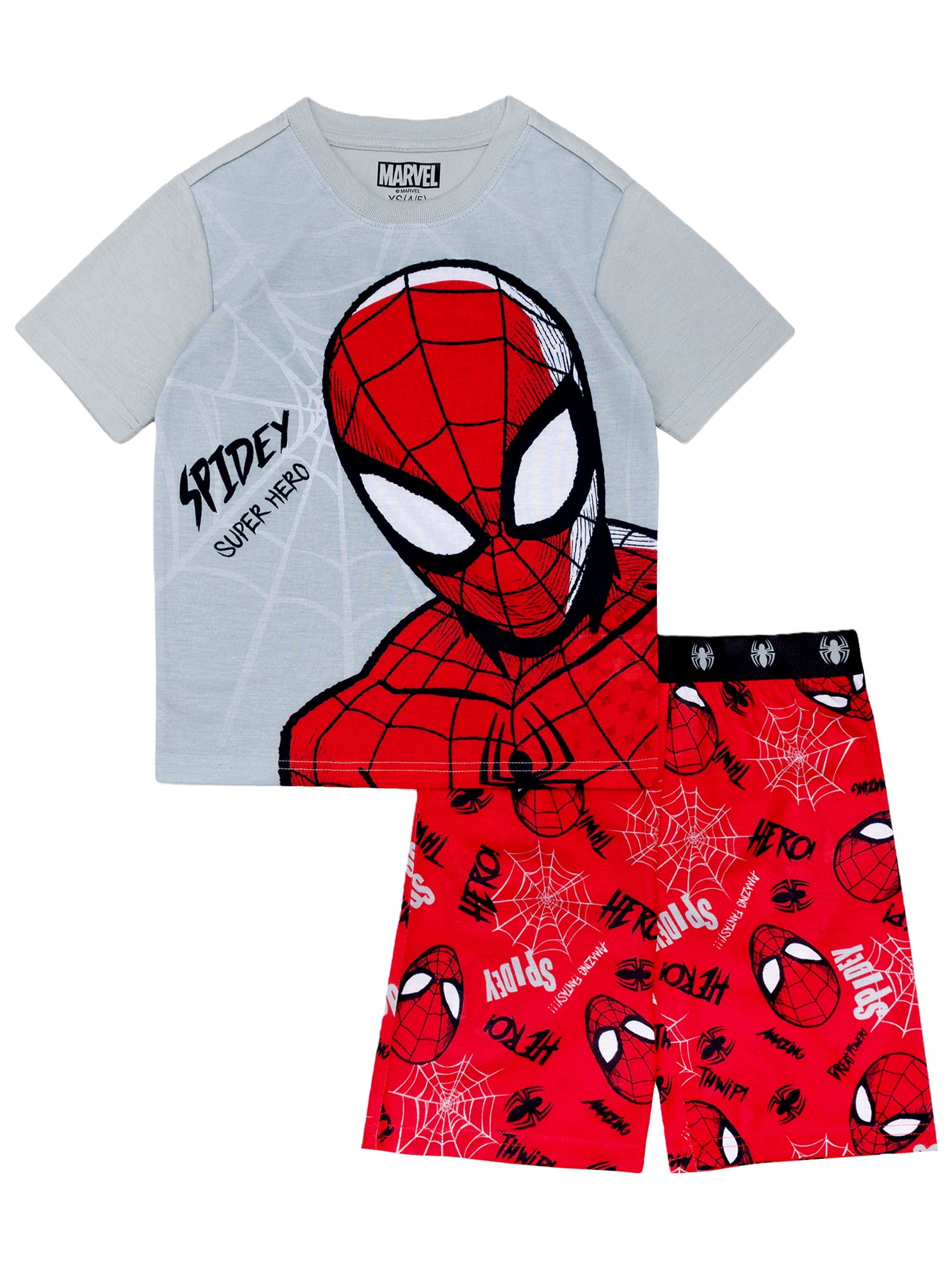 Spiderman 2-Piece Short Sleeve and Short Pajama Set, 4-12