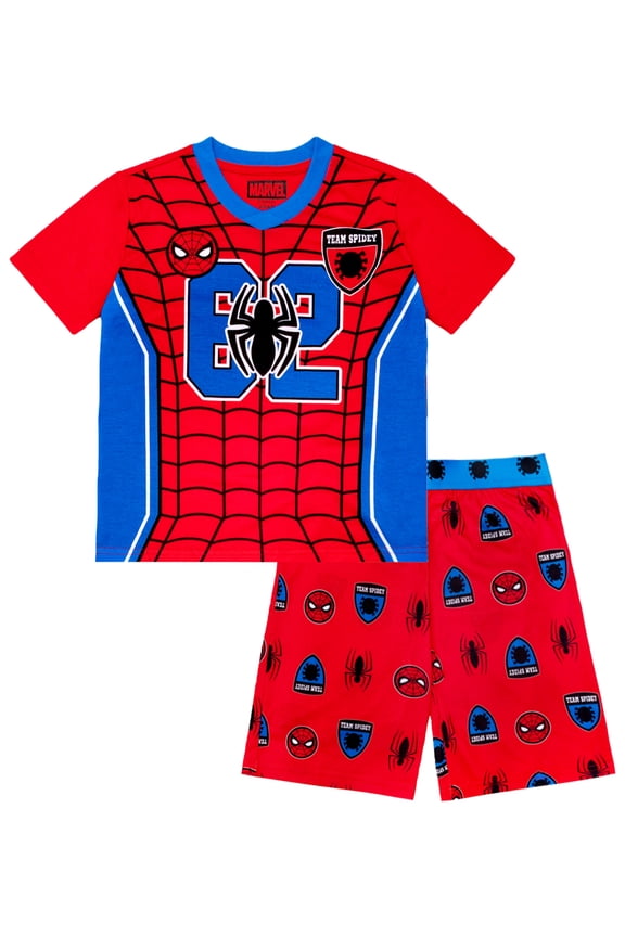 Spiderman 2-Piece Short Sleeve and Short Pajama Set, 4-12