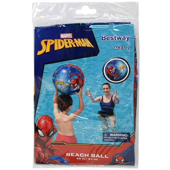 Spiderman 20" Beach Ball in polybag with insert- 6 PCS