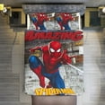 Spiderman 3 Piece Sets Full/Queen Size Reversible Microfiber Quilts